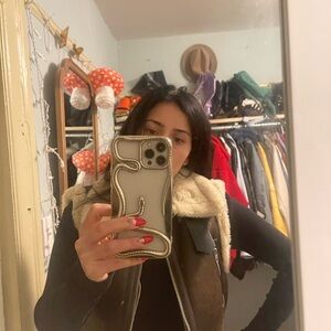 Zara Brown and Cream Vest